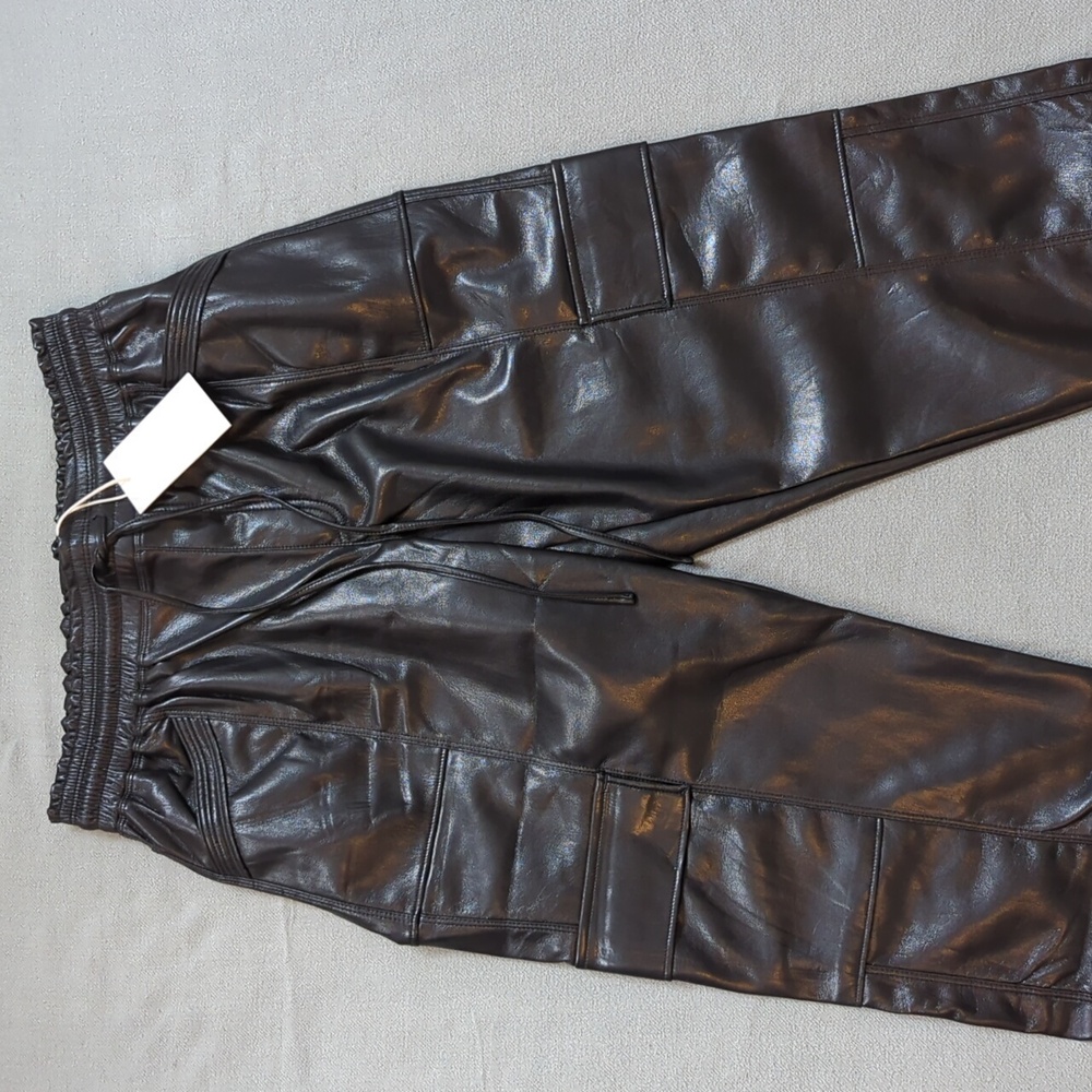 Melissa Nepton NWT Malo Faux Leather Jogger Black Women's S